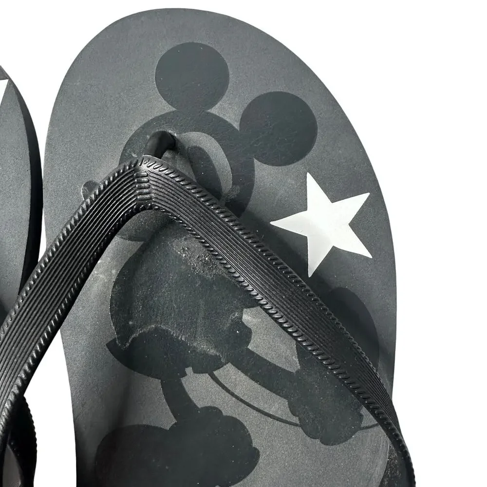 Disneyland Resort DLR 55 Mickey Mouse Flip Flops Black Men’s Size 11